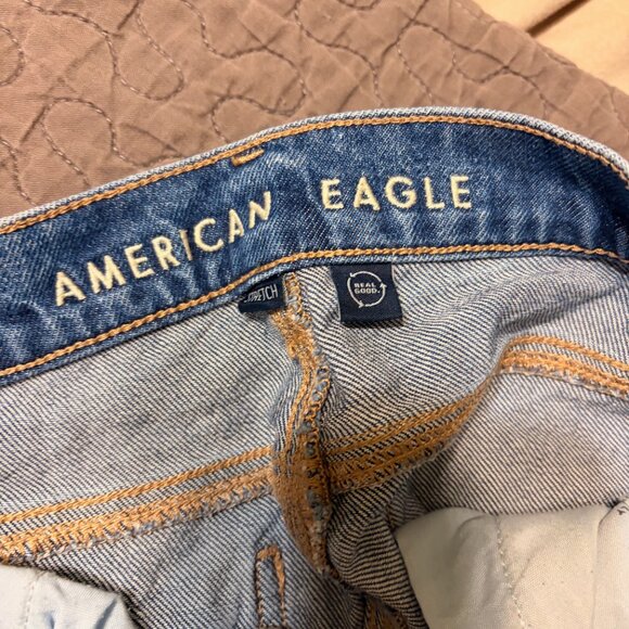 American Eagle Wide Leg Cuffed Denim - 000 Regular - Picture 3 of 3